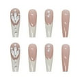 thumbnail image 3 of Fofosbeauty 24pcs Press on False Nails, Long Coffin Fake Nails, Gorgeous Marble Gray, 3 of 9