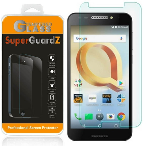 [2-Pack] For Alcatel A30 Plus - SuperGuardZ Tempered Glass Screen Protector [Anti-Scratch, Anti-Bubble]   4-in-1 LED Stylus Pen