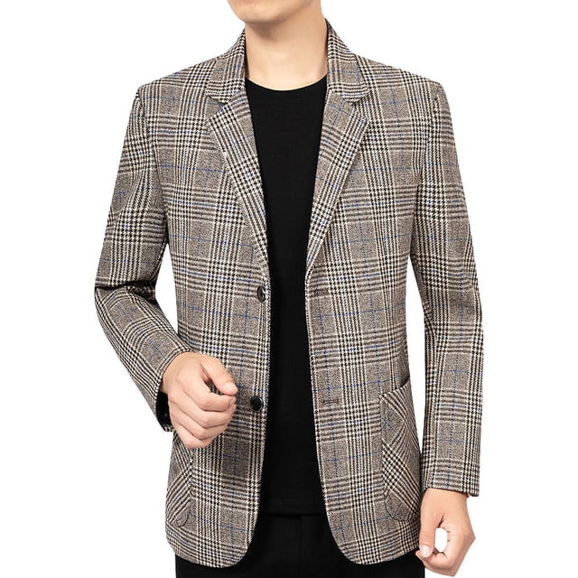 Traje de primavera Chaqueta de hombre Ropa casual de hombre de mediana edad Traje pequeño casual de papá de primavera y otoño