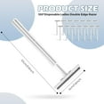 thumbnail image 2 of 100 Pieces Disposable Razors Bulk for Women Individually Wrapped Twin Blades Shaving Razor Safety Hotel Guest House Travel Home Use Portable, White, 2 of 4