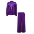 thumbnail image 5 of Haitryli Boys Worship Clothes Liturgical Tunic Top with Wide-Leg Pants Lyrical Church Choir Robe Praise Dance Clothes Purple 14, 5 of 6
