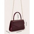 thumbnail image 6 of Women's Glossy Patent Leather Top Handle Clutch Purse for Wedding Party Evening, 6 of 8
