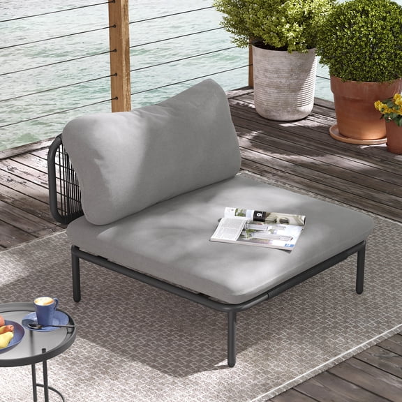 Pellebant Outdoor Sofa without Arms Patio Furniture Set, Gray