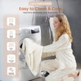 thumbnail image 6 of Heated Blanket Electric Throw Blanket with Built-in Button Controller 50"x60" One-Touch Heating Electric Blanket with 4 Heat Levels & 4 Hours Auto-Off Overheat Protection Cozy Soft Flannel, 6 of 7
