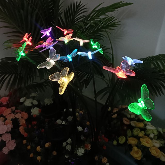 Luz De Tierra Lámpara de exterior duradera con luz solar de mariposa para jardín doméstico (D) Wdftyju Para estrenar