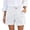 White, variant on Cotton Linen Shorts for Women Summer Casual Lightweight Wide Straight Leg Loose Work Shorts with Pockets