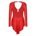 thumbnail image 4 of TSSOE Latin Dance Leotard for Women V Neck Sparkly Jazz Dance Bodysuit Ballroom Dancewear Red L, 4 of 7