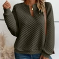 thumbnail image 4 of Ashirexll Oversized Sweatshirt for Women, Fall Sweatshirts for Women, Ladies Fall Fashion Solid Color V-neck Long Sleeve Casual Sweatshirts, 4 of 7