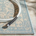 thumbnail image 4 of SAFAVIEH Beach House Stanice Medallion Indoor/Outdoor Runner Rug, Cream/Aqua, 2'2" x 10', 4 of 7