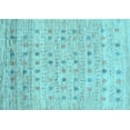 thumbnail image 1 of Ahgly Company Indoor Rectangle Abstract Light Blue Contemporary Area Rugs, 7' x 9', 1 of 4