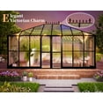 thumbnail image 6 of Jocisland 16x12x9.5 ft Polycarbonate Walk-in Greenhouse - 6 ft Wall Height Outdoor Aluminum Greenhouses with 2 Vent Windows, for Backyard Garden, 6 of 7