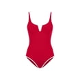 thumbnail image 6 of CHGBMOK Womens One Piece Swimsuit Tummy Control Slimming Color Block Bathing Suit Summer Spaghetti Straps Swimwear, 6 of 6