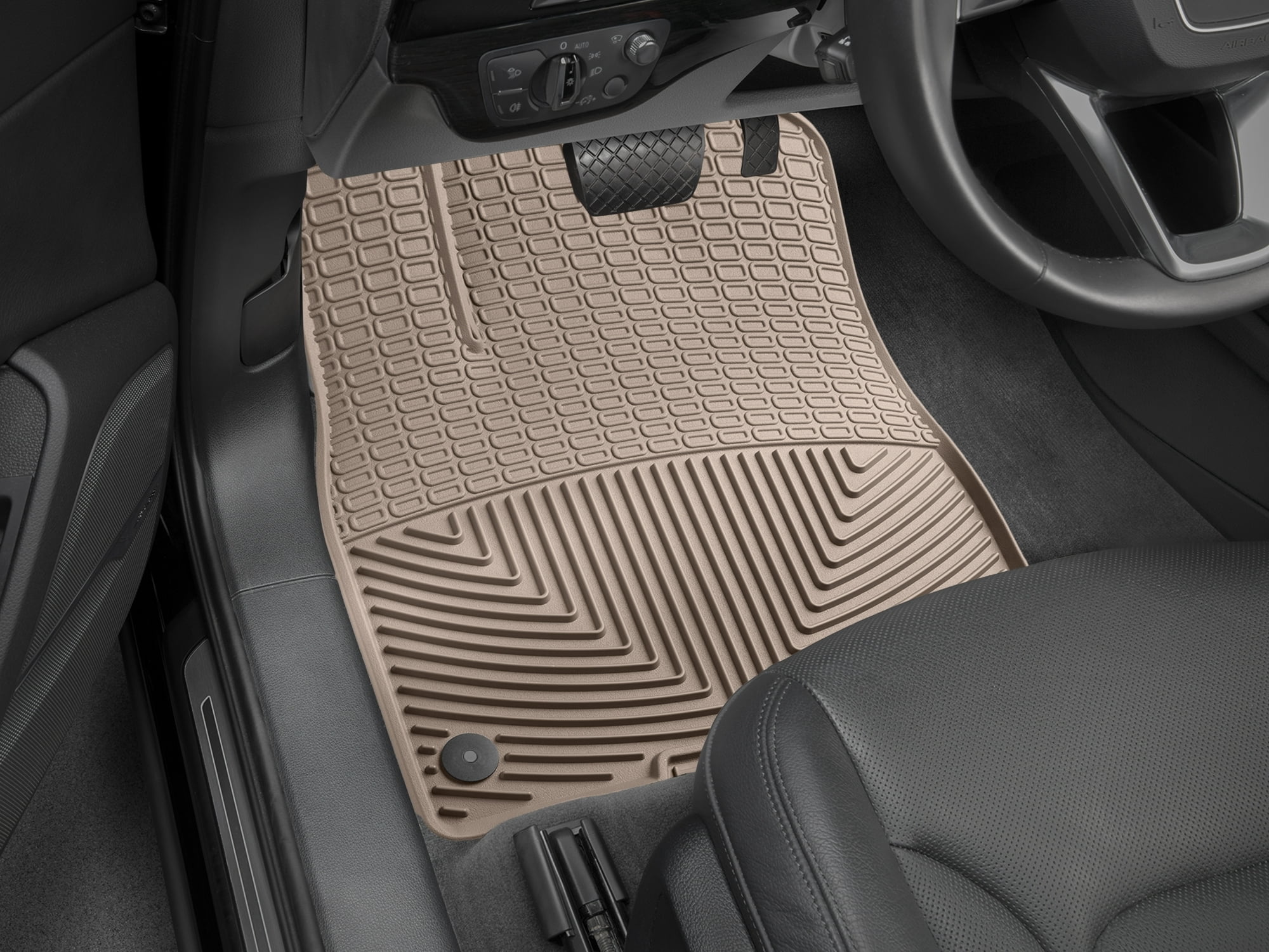 WeatherTech All-Weather Floor Mats compatible with Audi SQ8, RS Q8, SQ7, Q7, Q8 - 1st Row (Driver & Passenger), Tan