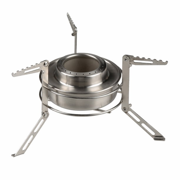 Mini Réchaud à Alcool Camping – Flamme Réglable, Support Casserole, Léger, Portable