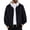 Black, variant on Men's Unisex Hoodie Jacket - Colorblock Casual Loose Zip-Up Sports Cardigan, Black, L