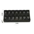 thumbnail image 3 of Vrorvz Weekly Tablet Organizer for Medication AM PM Easy Open 7 Day Planner with Braille Lids Portable Plastic Case for Home Office Travel Box Management, 3 of 8