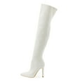 thumbnail image 5 of Mepaouo Over the Knee Boots for Women Leather Pointy Toe Thigh High Boots Sexy Stiletto High Heel Shoes, 5 of 7