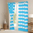 thumbnail image 3 of Homewish Fashion American Flag Curtains Pack of 2 (42x84 Each), Blue Plaid Stripes Curtains Blackout, Modern Abstract Ombre Bedroom Curtains, Curtains and Drapes Bedroom Decor, 3 of 6