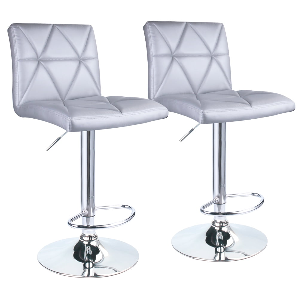 Leader Accessories Square Back Diagonal Line Adjustable Bar Stools, Set