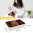 thumbnail image 5 of Christmas Pu Leather Jewelry Box Earring Organizer Travel Organizer with Removable Compartment Portable, 5 of 6