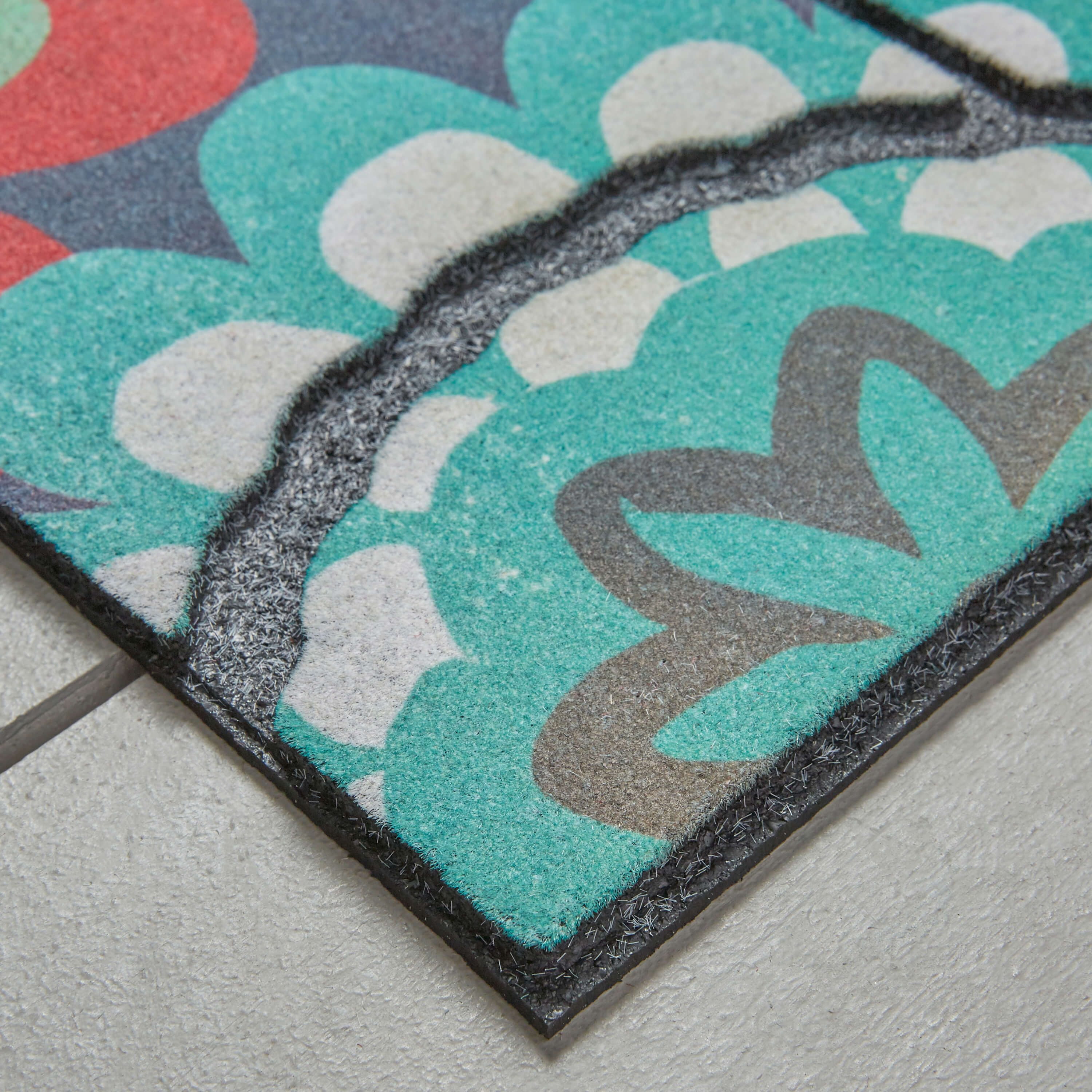 Mohawk Home Playful Medallion Welcome Outdoor Polyester Door Mat, Multi, 1' 6" X 2' 6"
