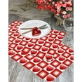 thumbnail image 3 of Valentines Placemats Red Love Heart Valentines Day Place Mats for Dining Room Plaid Stripe Washable Table Mats for Kitchen Dining Decorations Set of 4, 3 of 6