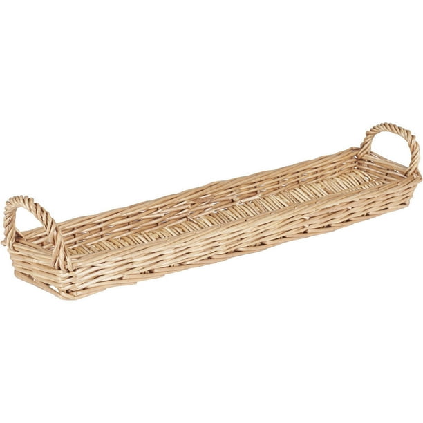 Household Essentials Long Wicker Bread Basket