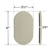 Super Sliders 3-1/2 x 6 Oval Furniture – 4 Pack, Smooth Plastic Sliders for Carpeted Surfaces (Beige)