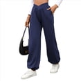 thumbnail image 3 of Pantalones Deportivos de Cintura Alta con Bolsillos para Mujer, Pantalones de Yoga Holgados e Informales Tíbet M, 3 of 10