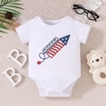 thumbnail image 2 of KPOPLK Baby Boy Bodysuit Infant Onesie Jumpsuit Short Sleeve Shirts Summer Clothes Outfits Romper Size 12-18 Months,Red, 2 of 5