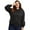 Black, variant on Hanes Originals Women's Fleece Hoodie (Plus Size) Natural 3X