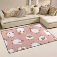 thumbnail image 2 of SKYSONIC Lightweight Soft Area Rugs White Sheep On Pink Floor Mat for Kids Playing Room Hardwood Floor Living Room Nursery Rugs, 60x39 in, 2 of 6