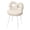 White, variant on Vanity Stool with Bowknot Backrest, Sheepskin Accent Chair for Bedroom, Modern Cream Style Makeup Stool, Armless Dressing Chair for Girls Women