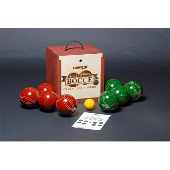 St Pierre  Tournament Series Bocce Outfit in Wood Box