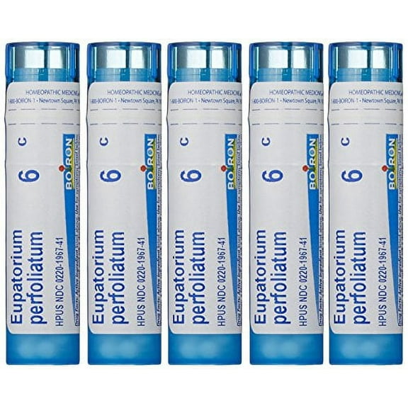 Boiron Eupatorium Perfoliatum 6C, Homeopathic Medicine for Stiffness and Bone Pain (Pack of 5)