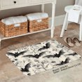 thumbnail image 2 of SPXUBZ Bat and Flower Pattern Non Slip Flannel Floor Mat for Bathroom Kitchen Bedroom Decor 16x24 inch, 2 of 5