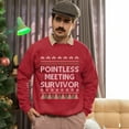 thumbnail image 5 of Christmas Sweatshirt, Funny Ugly Holiday Sweater, Pointless Meeting Survivor Christmas Sweatshirt, Funny Holiday Sweater, Office Party Gift, 5 of 5