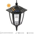 thumbnail image 2 of TOYIEW Hanging Solar Lights Outdoor Waterproof, 35 Inch Shepherd Hook Lights with 4 Shepherd Hooks, Solar Lantern Lights for Garden Decor, Pathway, Porch Decor, Patio, Backyard and Yard, 4 Pack, 2 of 7