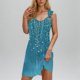 thumbnail image 1 of Camisón de poliéster para mujer, vestido de tirantes con cuello en V y botones para vacaciones de primavera y verano., 1 of 6