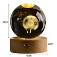 thumbnail image 6 of Joernso Faux Crystal Ball Night Light with Wooden Base 3D Engraved Solar System Planet Clear Globe Sphere Bedside LED Lamp Desktop Decoration Birthday Gift, 6 of 8