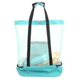 thumbnail image 2 of Bolsa de almacenamiento de comestibles, bolsa de playa de malla liviana, cómoda, impermeable, con bolsa térmica aislada desmontable, cremallera para a,Bolsa de malla para acampar en la playa Bolsa de, 2 of 7