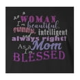 thumbnail image 4 of 9 Crowns Tees Women's Mommy Shark Cute Graphic T-Shirt (Blessed Unisex-black, 3XL), 4 of 4