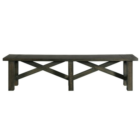 HomeStock 72" Dining Bench , Distressed Gray Wood
