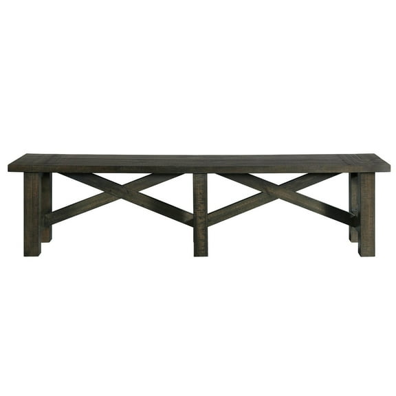 HomeStock 72" Dining Bench , Distressed Gray Wood