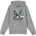 thumbnail image 4 of Rugby Goose Step Adult Heather Gray Long Sleeve Hoodie-XL, 4 of 6