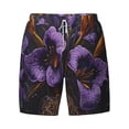 thumbnail image 4 of Lsque Mens Swim Trunks Ornate Purple Floral Vase Pattern - Bathing Suit Compression Liner - Beach Swim Shorts Swimwear - (S-3XL) - Stretch Quick Dry -Medium, 4 of 9