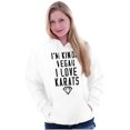 thumbnail image 3 of Vegan Love Karats Funny Diamond Lover Hoodie Sweatshirt Women Brisco Brands S, 3 of 6