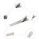 thumbnail image 3 of 50-pack DIY curling irons, hairdressing double needle curling irons silver metal alligator clips metal crocodile alligator hair clips for salon, 3 of 5