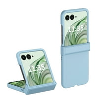 for Motorola Razr  2024 Phone Case, Frosted Skin-Friendly Ultra-thin Phone Case with Hinge Protection Wireless Charging PC Matte Case Cover for Motorola Razr  2024, Light Blue