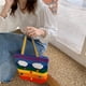 thumbnail image 1 of Bolso de playa de ganchillo, bolso cruzado arcoíris, accesorios, firme y duradero para usar, artículos fáciles de sostener. (Grande), 1 of 5